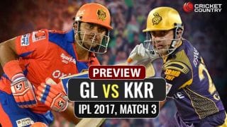 Gujarat Lions vs Kolkata Knight Riders, IPL 2017, match 3 preview: Suresh Raina-led Lions look to maintain clean sheet vs KKR